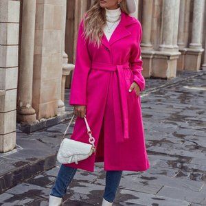 HOT PINK TRENCH COAT